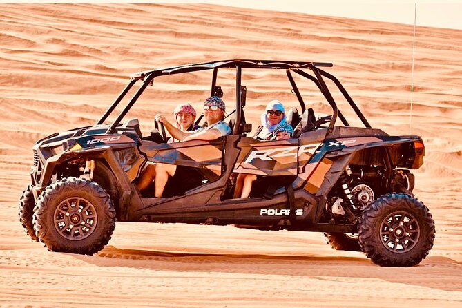 4x4 off-Road Desert Safari, Sandboarding, CamelRide, Veg & BBQ - Pickup, group size, and what the 4x4 ride really means