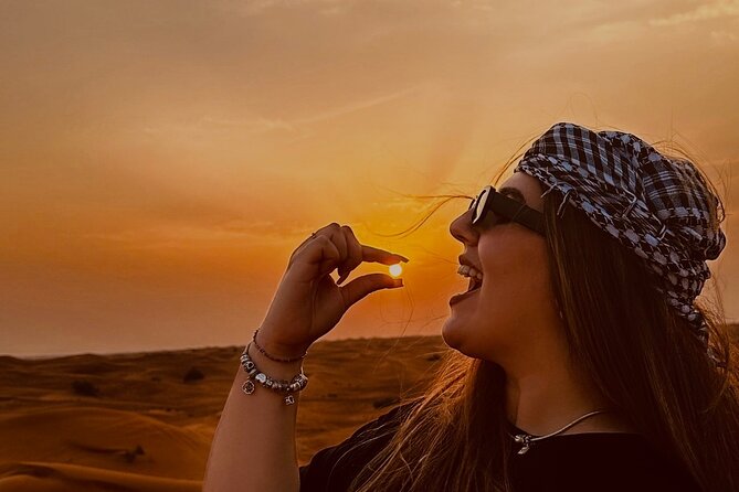 4x4 off-Road Desert Safari, Sandboarding, CamelRide, Veg & BBQ - Al Aweer Bedouin camp: camel ride, henna, shisha, and the full show
