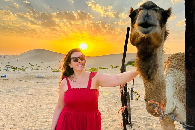 Abu Dhabi: Evening Desert Safari with Camel Ride, BBQ & Live Show - Dune bashing in the desert: adrenaline, photos, and roll-bar confidence