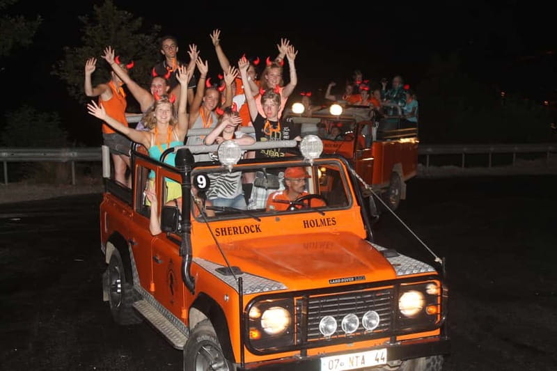 Alanya: Sunset Night Safari with Boat Trip with Dinner - Jeep Safari at night: Land Rover Defender + city viewpoints