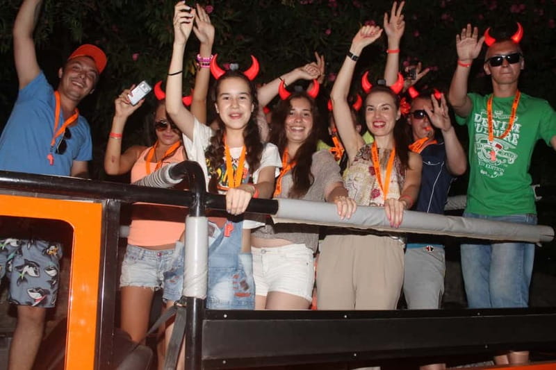 Alanya: Sunset Night Safari with Boat Trip with Dinner - Dinner with grilled chicken and belly dancing (plus more fun)