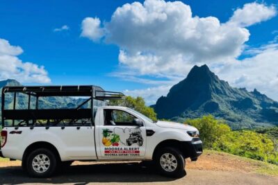 ALBERT TOURS: Excursion 4x4 safari with private SWING view point - Mont Rotui: the view between Cook’s Bay and Opunohu Bay