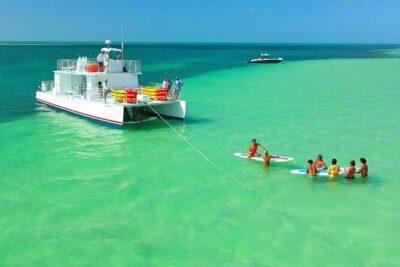 All-Inclusive Sandbar Safari with Dolphin Playground Encounter - Lunch, unlimited drinks, and the lily pad float: how the all-inclusive works