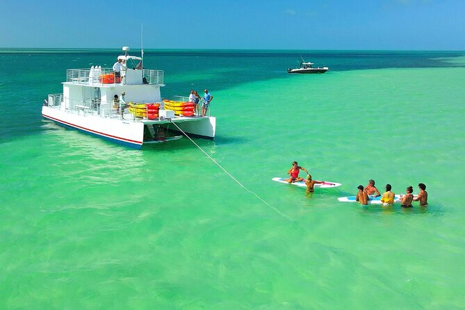 All-Inclusive Sandbar Safari with Dolphin Playground Encounter - Lunch, unlimited drinks, and the lily pad float: how the all-inclusive works