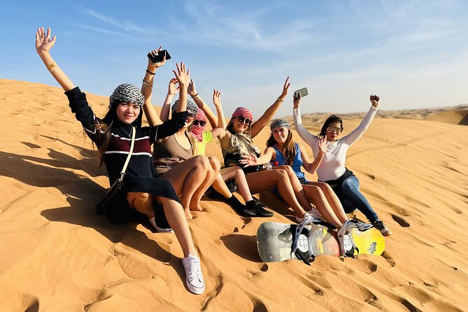 Best Dubai Desert Safari with Buffet Dinner,Sand Boarding & Shows - The camp experience: camel ride, shisha, henna, and photo moments