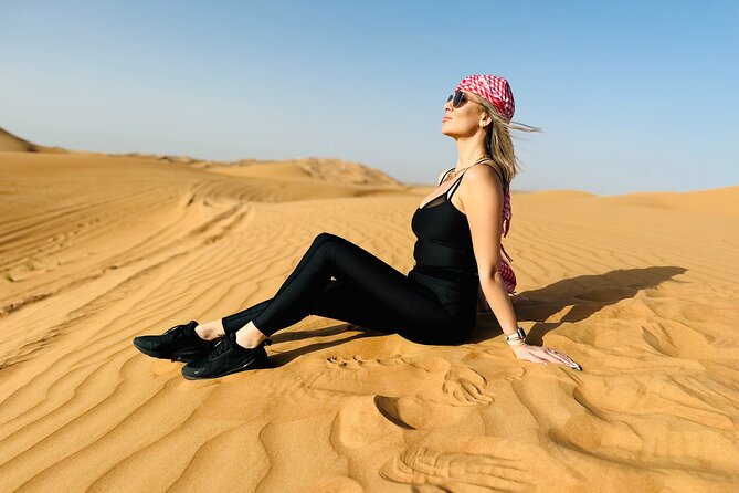 Best Dubai Desert Safari with Buffet Dinner,Sand Boarding & Shows - The dinner setup: BBQ buffet with unlimited beverages, plus live shows