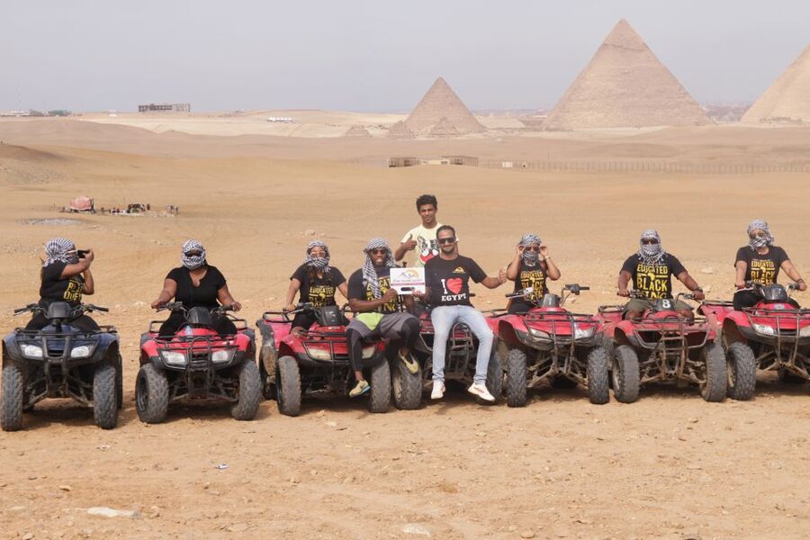 Cairo: Giza Pyramids Tour with Quad Bike Safari & Camel Ride - Quad Bike Safari for one hour: thrill time in the desert