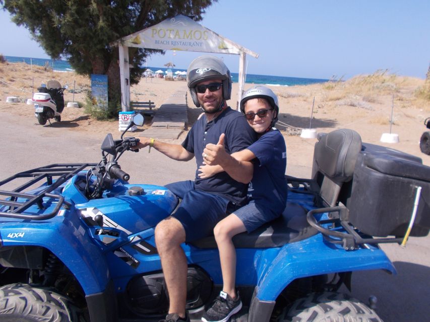 Crete: Quad Safari with Monastery, Malia Palace and Lunch - Potamos Beach swim: the cool-down your legs will thank you for