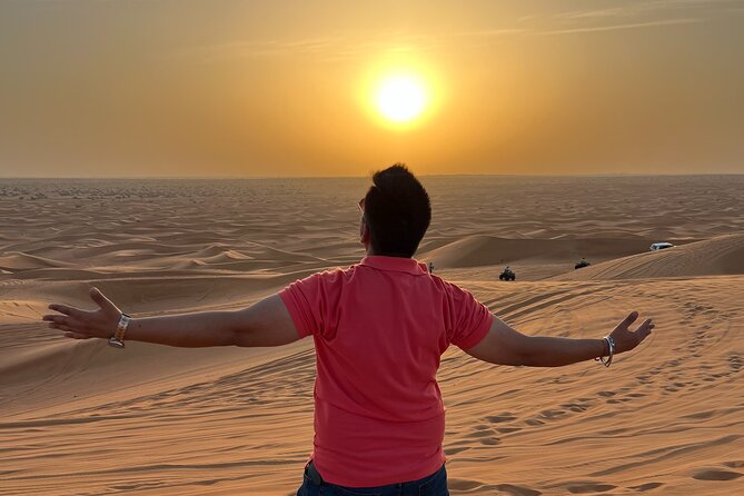 Desert Safari Dubai & Quad Bike with Dinner - Open buffet dinner in the desert camp with belly, fire, and Tanura