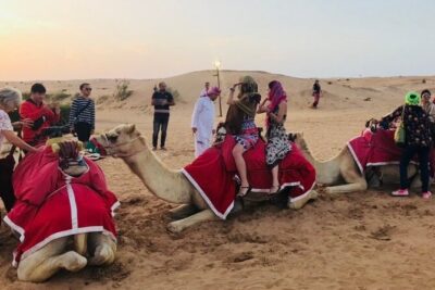 Desert Safari Dubai with BBQ Dinner and Belly Dance - Desert camp dinner: BBQ, belly dance, Tanoura, and a fire show