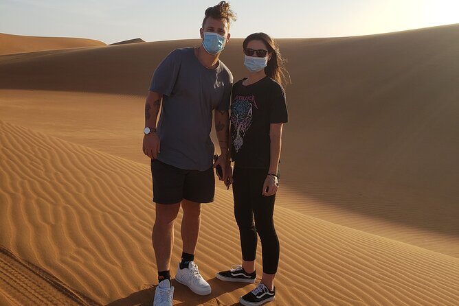 Desert Safari Dubai with Buffet Dinner & 3 live shows - Sandboarding Included: Your Low-Cost Adrenaline Upgrade