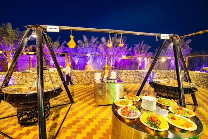 Desert Safari in 4x4 Car with BBQ Dinner and Belly Dance - BBQ Dinner With Soft Drinks, Then Tanura, Belly Dance, and Fire