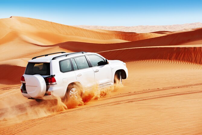 Doha Desert Safari Dune Bashing Camel Ride Sandboarding - ATVs, bikes, falcon photos: consider these as possible extras