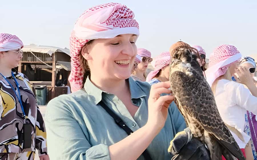 Doha: Desert Safari, Sandboarding, Dune Bashing & Inland Sea - Getting There: Pickup, the Ride to the Desert, and Mesaieed’s Quick Camp Stop
