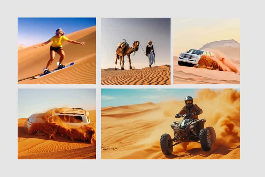 Doha: DesertSafari with Quad Bike, Camel Ride & Sandboarding - Pickup, 4x4 comfort, and what’s included in the $18 value