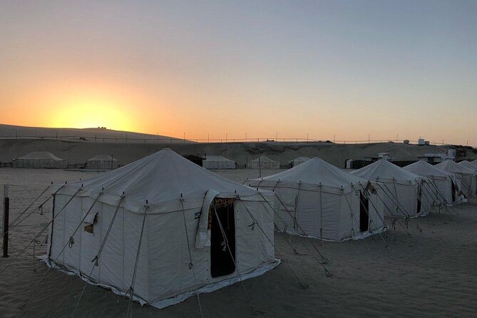 Doha : Full Day Desert Safari | BBQ Dinner | Inland sea - Khor Al Udaid (Inland Sea): the sea-meets-dunes moment