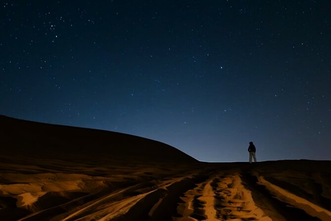 Doha Night Desert Safari Camel Ride Dune Bashing with Transfer - Inland Sea stop: sea meets sand under the stars