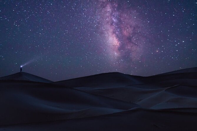 Doha Night Desert Safari Stargazing Dune Drive Camel Ride - Sealine Beach stop: the desert meets the sea moment