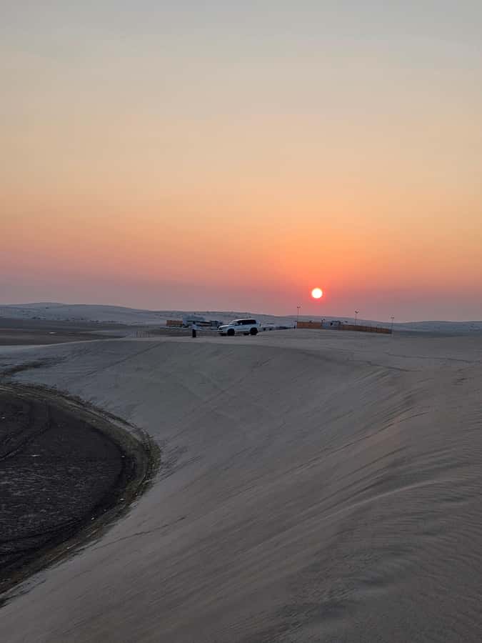 Doha Private Desert Safari, inland sea, sand boarding - Into the dunes: sandboarding and dune bashing for about an hour