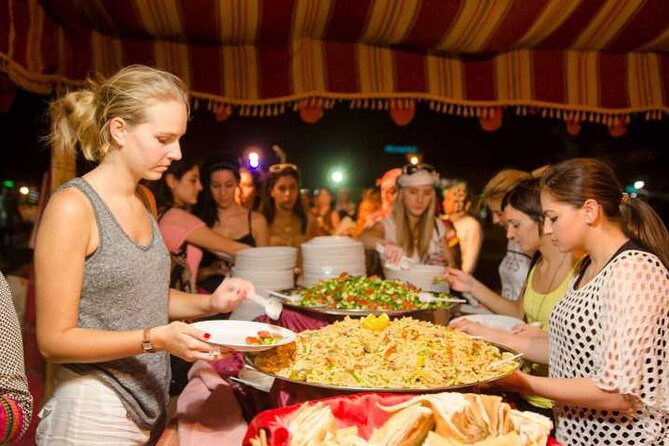 Dubai Desert Safari Adventure, 60mins ATV, Camel Ride, Shows, BBQ - The BBQ buffet dinner: what’s included and where crowds matter