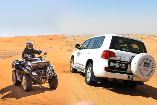 Dubai Desert Safari Dune Bashing, 60min ATV Quad, Camel Ride, BBQ - Quad Biking in the Open Dunes: 10, 30 or 60 minutes of real riding