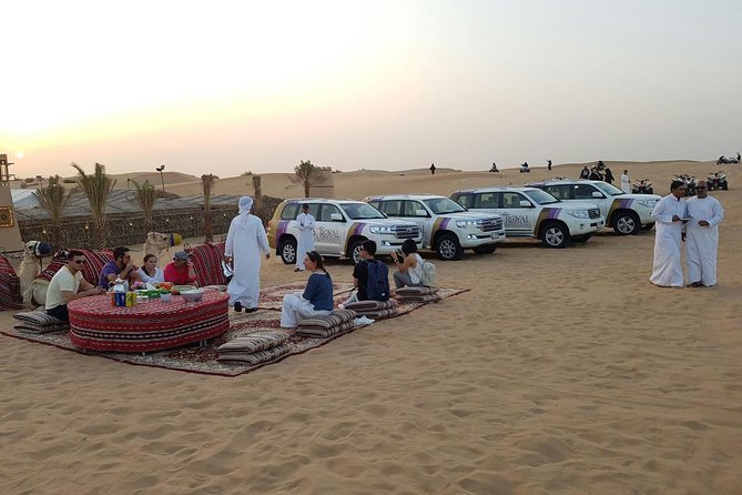 Dubai Desert Safari evening with VIP Treat , BBQ Buffet and Exciting Liveshows - The drive into the desert and the dune-bashing run