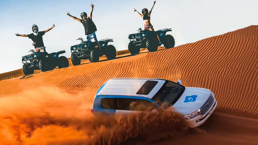 Dubai: Desert Safari, Quad Bike, Camel Ride & Al Khayma Camp - Sandboarding: the easy-to-love second act