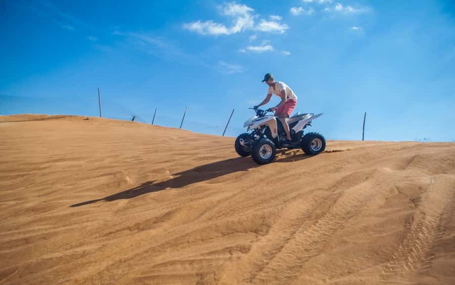 Dubai: Desert Safari, Quad Bike, Camel Ride and Sandboarding - Camel Ride Time and High-Dune Photo Moments