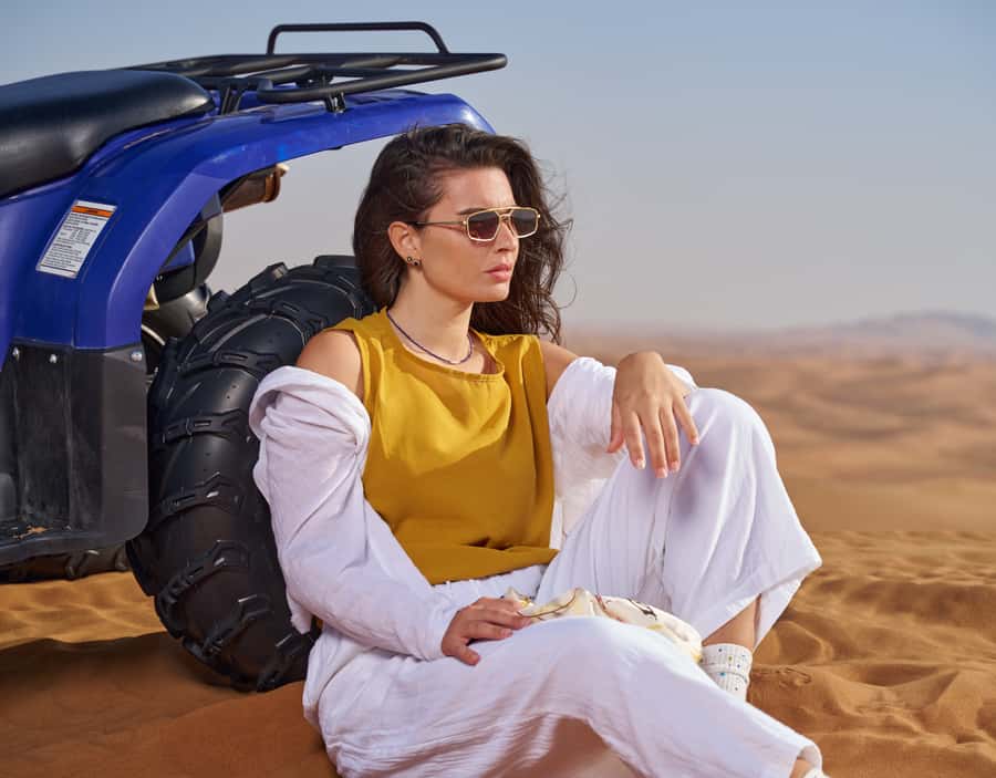 Dubai: Desert Safari, Quad Bike & Premium Camp Experience - Camel Rides and Baby Camel Feeding at Noble Camp