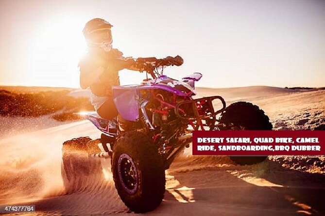 Dubai Desert Safari With BBQ, Quad Bike And Camel Ride - Quad biking through the Lahbab Desert: the main character moment