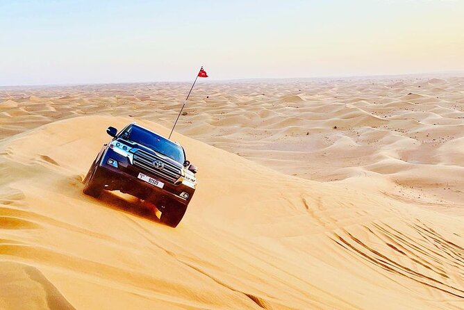 Dubai Desert Safari with BBQBuffet, Dune Bashing, Boarding, Camel - A 6-Hour Desert Reset From Central Dubai