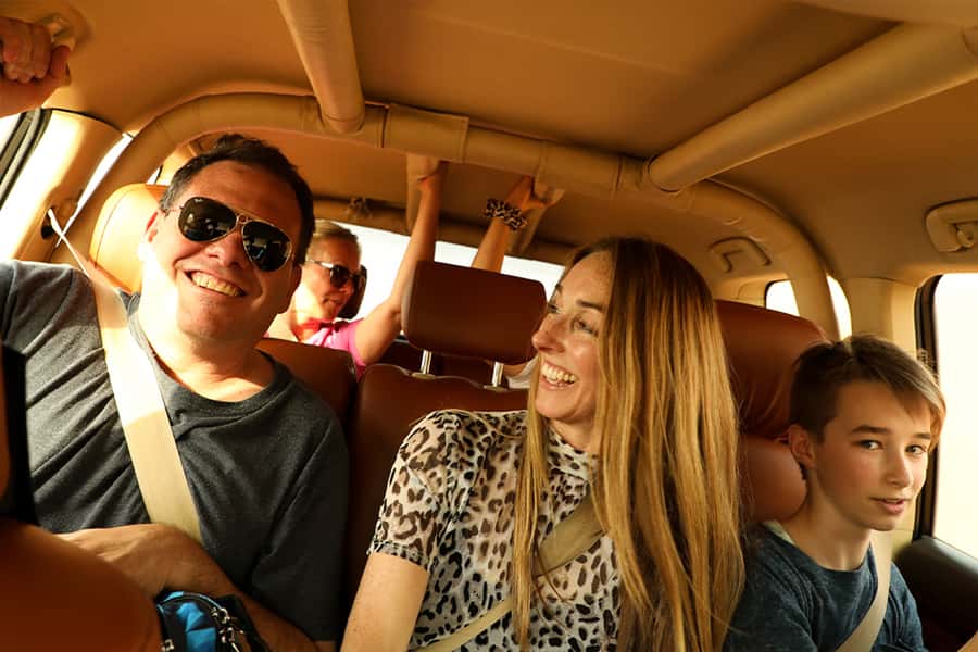 Dubai: Desert Safari with Camp, Dinner, & Optional Overnight - From Dubai pickup to the desert switch in gears