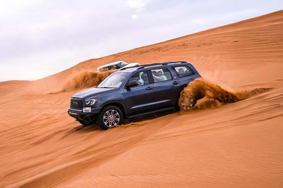 Dubai: Desert Safari with VIP BBQ and Optional Quad Bike - The Al Lahbab dunes: dune bashing and sandboarding, explained