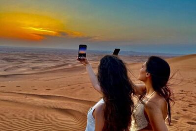 Dubai Evening Desert Safari With Transfers Dune Bashing & Dinner - Lahbab desert adventure: dune bashing, sandboarding, and sunset photos