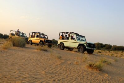 Dubai Evening Heritage Safari by Vintage G Class Al Marmoom Oasis - The Bedouin Village Welcome: Gahwa, Sweets, and the Camel Caravan