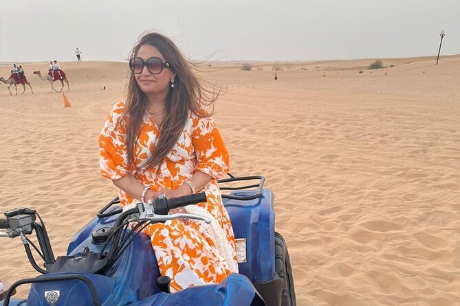 Dubai Evening Safari With Quad Biking VIP BBQ 10 Show Camel Ride - A 3:00 PM Start That Gets You Sunset Timing Right