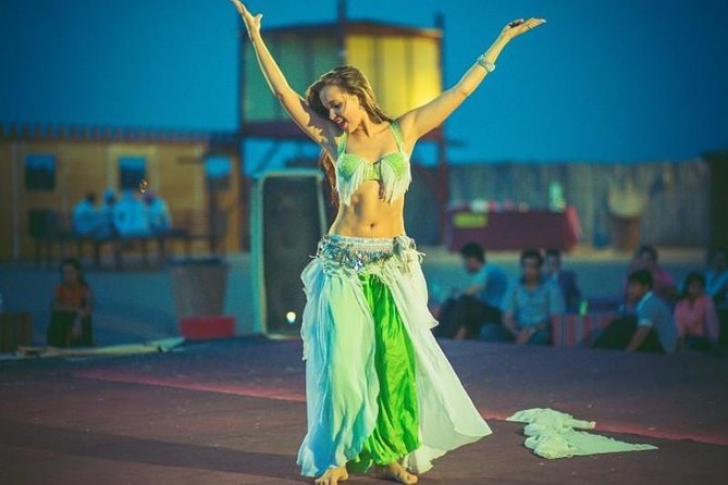 Dubai Evening4x4Desert Safari,BBQ Dinner,4 LiveShows,Camelride - The Shows: Tanura, Belly Dance, Fire Show, and Al Ayyala