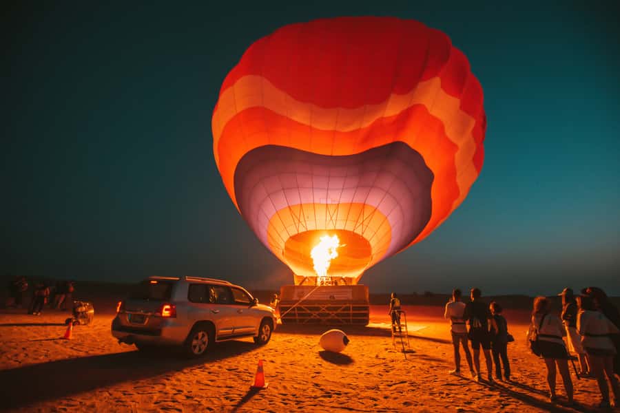 Dubai: Hot Air Balloon, Desert Safari, and Quad Biking Tour - Hot air balloon over Dubai Desert Conservation Reserve: the view you came for