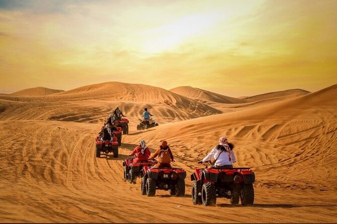 Dubai: Morning Quad bike & Safari Adventure , Sandboarding, camel - Key Highlights Worth Warming Up For