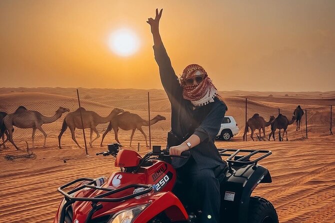 Dubai: Morning Quad bike & Safari Adventure , Sandboarding, camel - Sandboarding: Soft Dune Fun Without Overcomplicating It