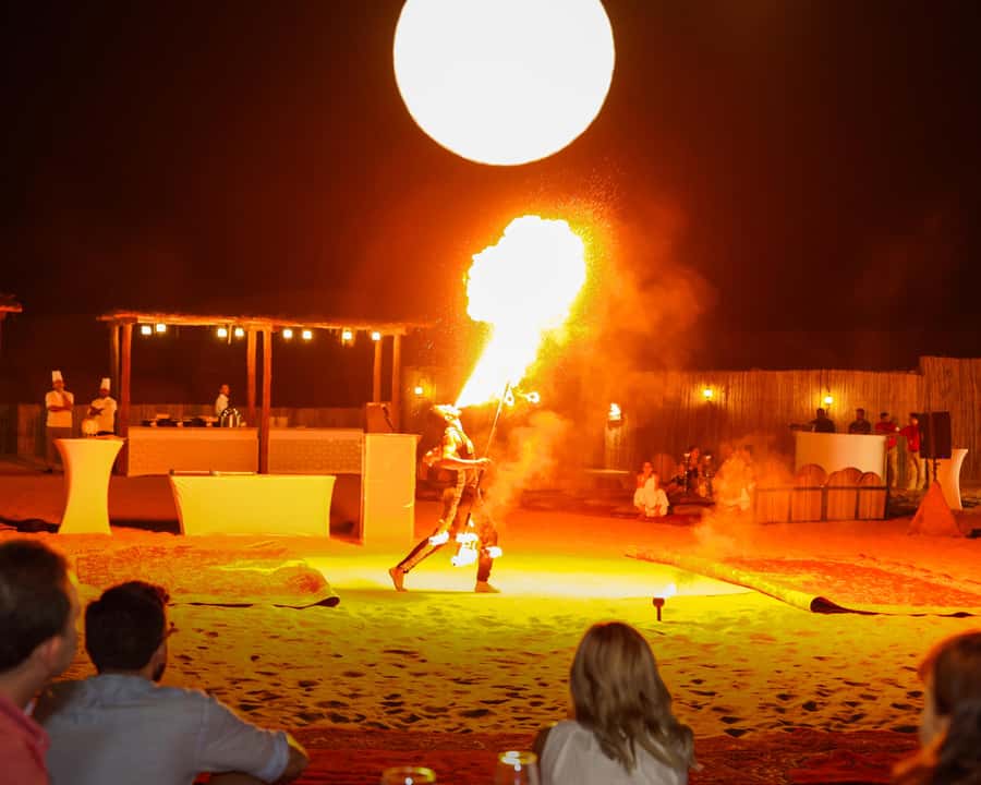 Dubai: Premium Desert Safari, Camel Ride, BBQ & Sandboarding - The BBQ dinner: 3-course buffet value under the stars