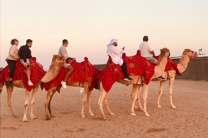 Dubai Premium Desert Safari Red Duns Camel sandbord & Premium BBQ - From Dubai pickup to red dunes: the ride that sets the tone