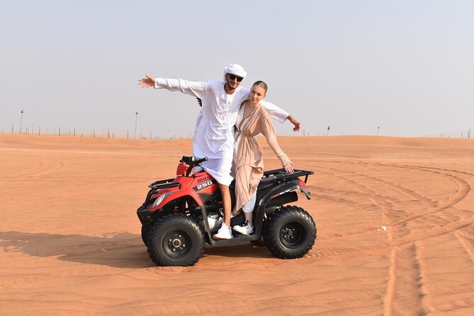 Dubai Premium Red Dunes Safari, Quad Bike, Camels & BBQ - Quad bike ATV ride and red dune bashing: where the adrenaline lives