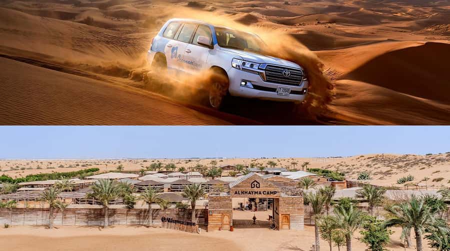 Dubai: Premium Safari, Camel Ride & Al Khayma Camp 3-Buffets - Dune bashing and sandboarding: the thrill window you’ll remember