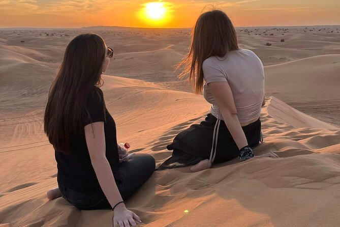 Dubai Private 4x4 Car Desert Safari with Dinner, Camel, and Show - BBQ Dinner With Unlimited Soft Drinks (Alcohol Is Not Included)