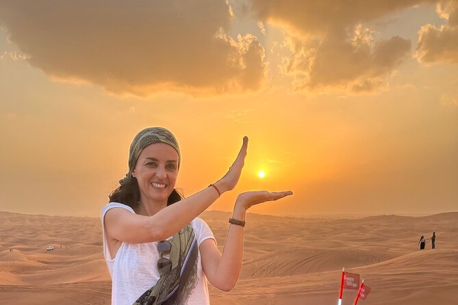Dubai Red Desert Safari sharing basis with Camel, Shows & Dinner - Buffet dinner with Tanura, belly dance, and a fire show