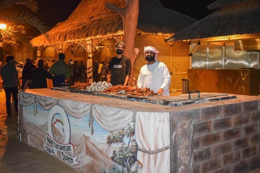 Dubai: Red Dune Safari, Quad Bike, Camel Ride, BBQ Dinner - The 7-Hour Camp Option: BBQ Dinner + Live Shows Under the Stars