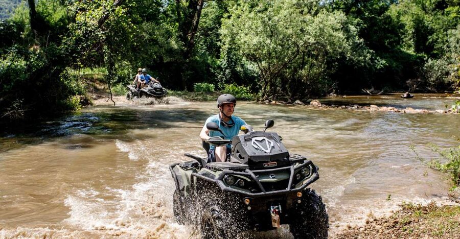Dubrovnik: Kojan Koral ATV Quad Safari with transport - The Konavle route: four terrains, river Ljuta, and wetland riding