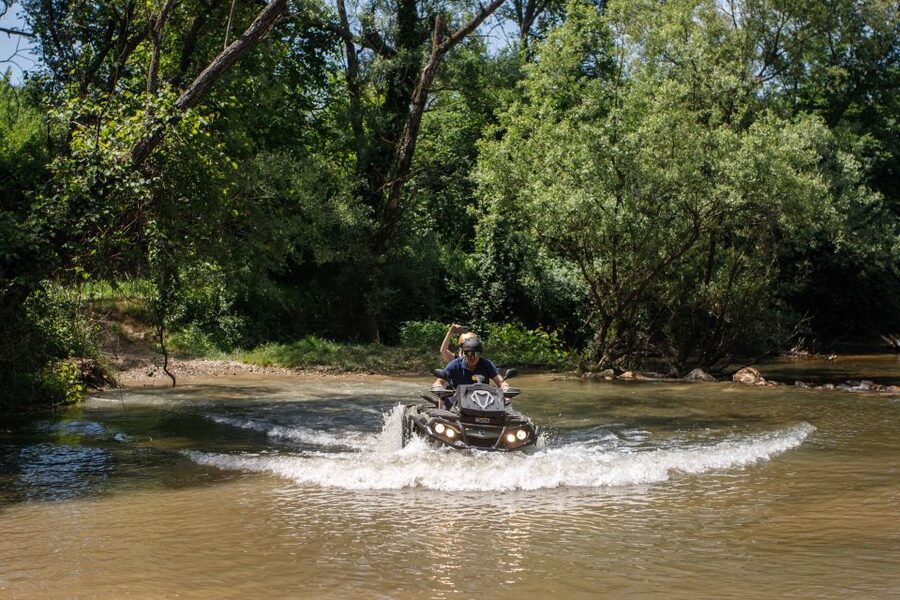 Dubrovnik: Kojan Koral ATV Quad Safari with transport - Kojan Koral base: your ATV, your gear, your safety run-up