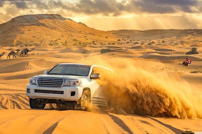 Evening Desert Safari with BBQ Dinner & self-drive Quad biking - Live Entertainment: Belly Dancing and Fire Show Energy
